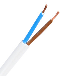 50 m PVC-Schlauchleitung H05VV-F 2x1,0 mm² weiß günstig online kaufen