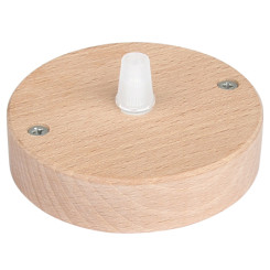 Lampenfassung Holz E27 mit Klemmnippel günstig online kaufen