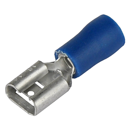 Flachsteckhülse isoliert blau 1,5-2,5 mm² 6,3x0,8 mm (100 Stück