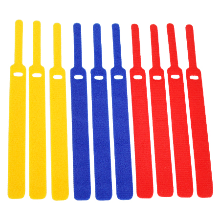 KabelScheune Klett Kabelbinder 10er Set farbig