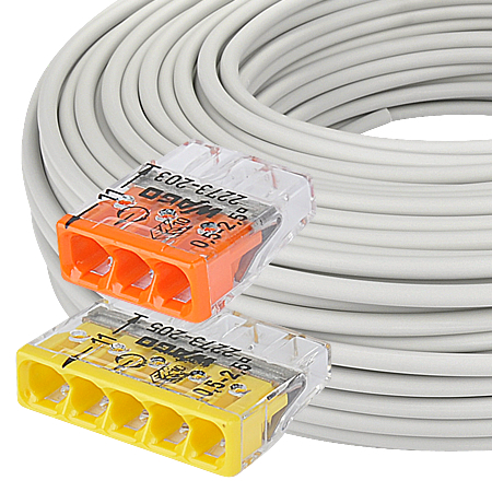 50m Mantelleitung Stromkabel NYM-J 3 x 1,5 Grau Elektrokabel Kabel