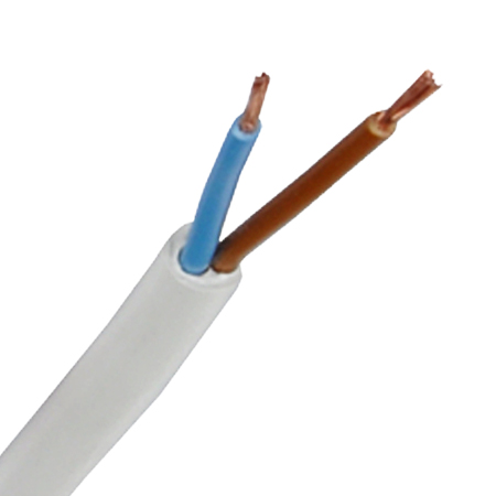 PVC-Schlauchleitung H05VV-F 2x1,0 mm² weiß günstig online kaufen