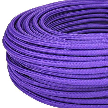 Textilkabel Stoffkabel 3x0,75 mm² violett