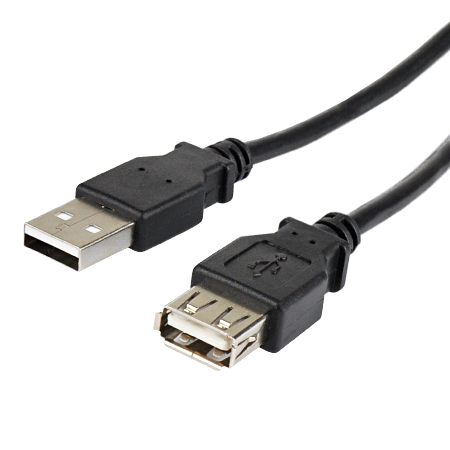 3 m USB 2.0 Kabel A-Stecker, A-Buchse schwarz günstig online kaufen